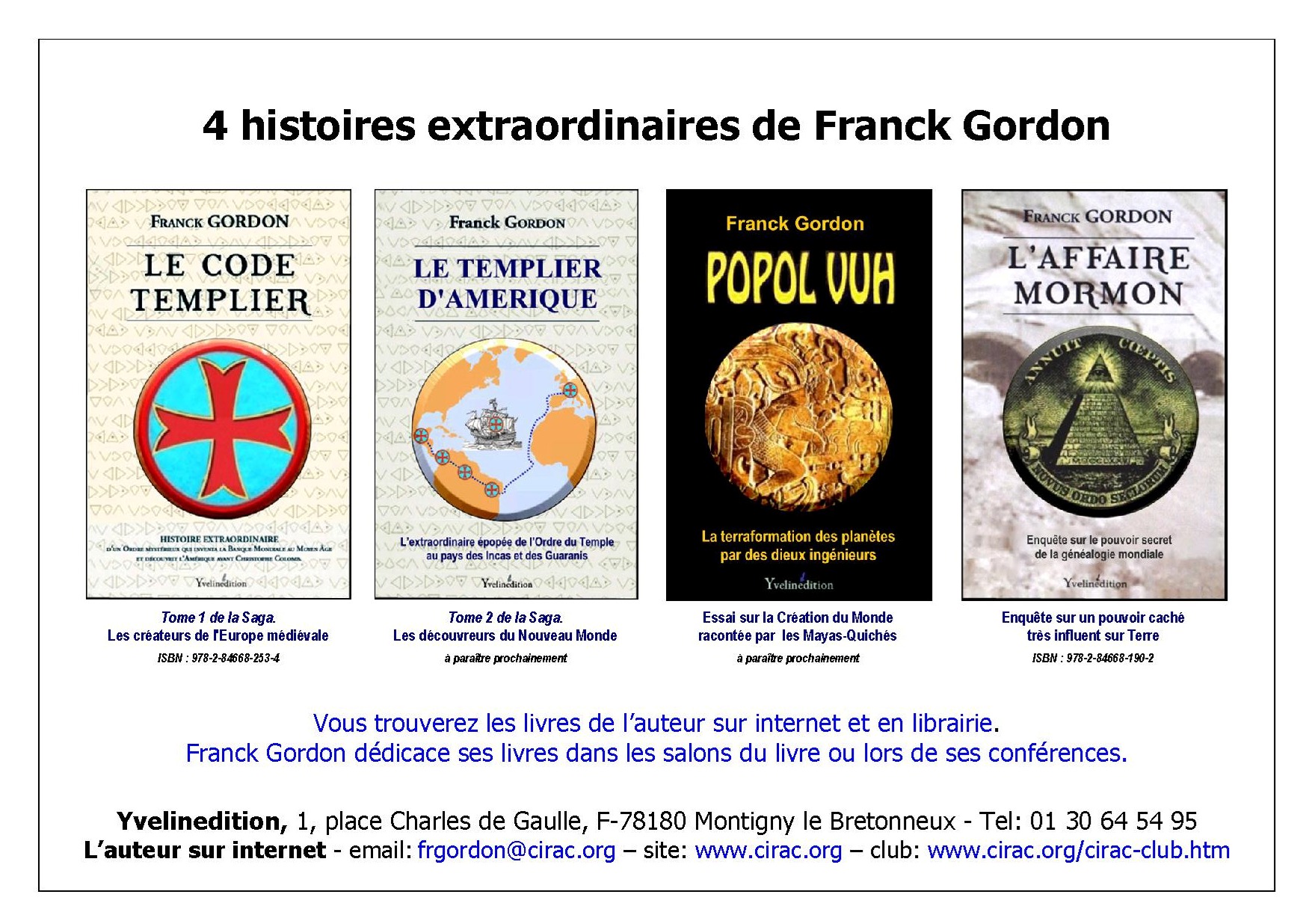 Histoires extraordinaires de Franck Gordon