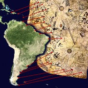 Le portulan de Piri-Reis compar  des cartes modernes.